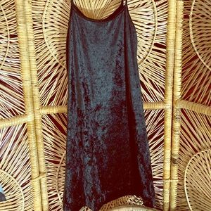 Black velvet dress